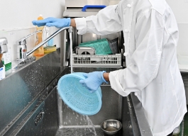 調理場の清掃写真